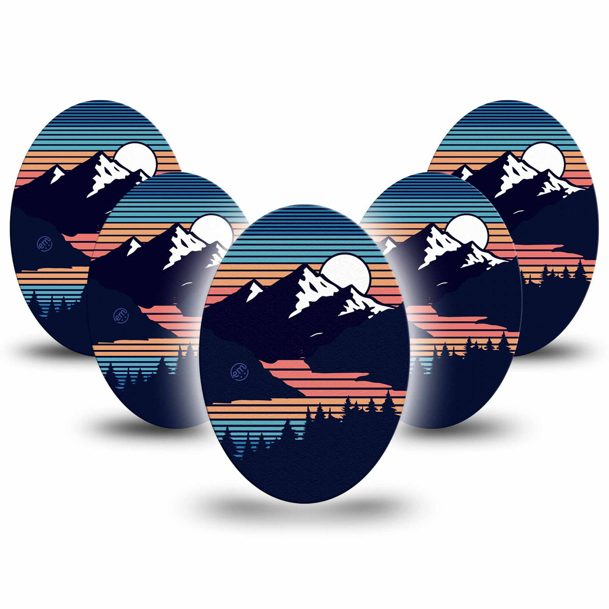 ExpressionMed Retro Mountains Adhesive Patch Oval