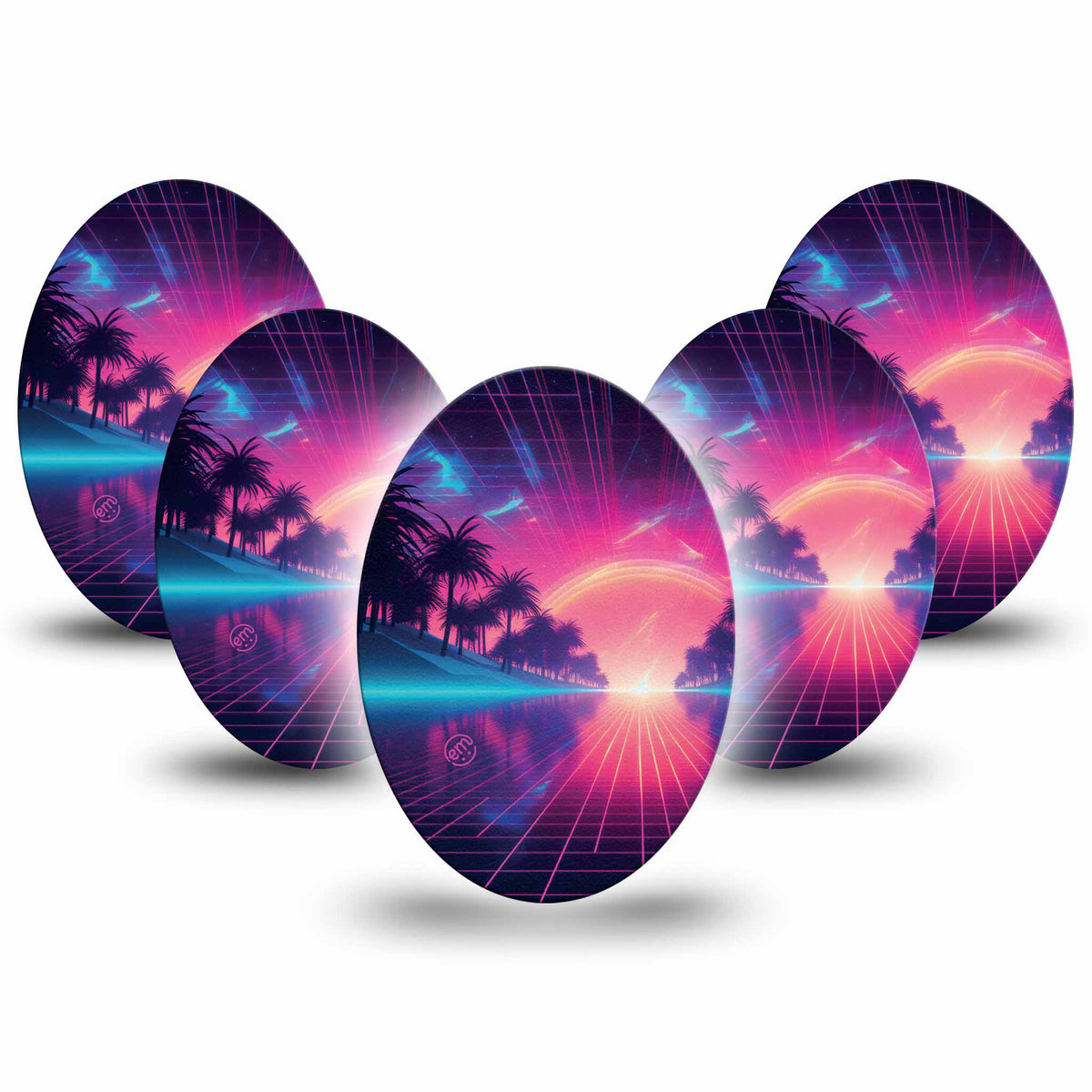 ExpressionMed Neon Synthwave Adhesive Patch Oval