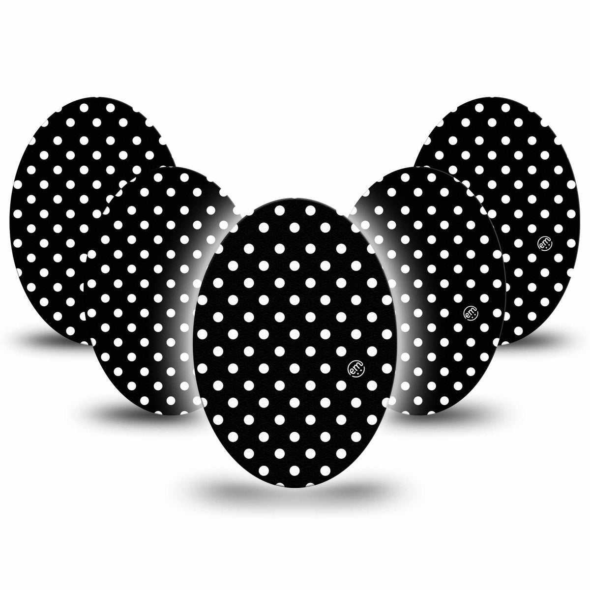 ExpressionMed Black &amp; White Polka Dot Adhesive Patch Oval