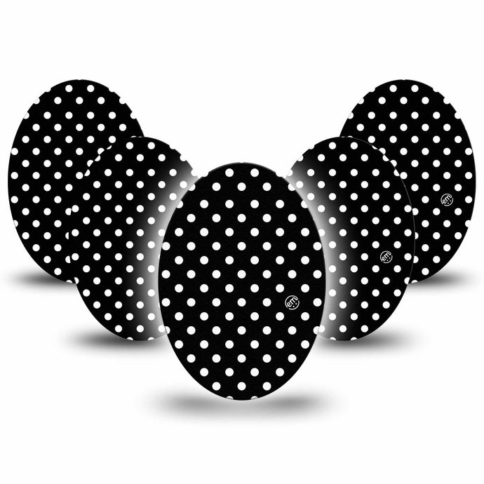 ExpressionMed Black & White Polka Dot Adhesive Patch Oval