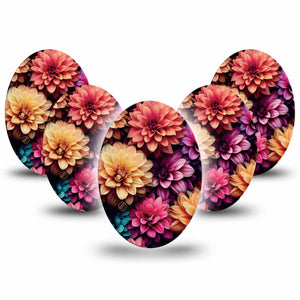 ExpressionMed Dahlia Bouquet Adhesive Patch Oval