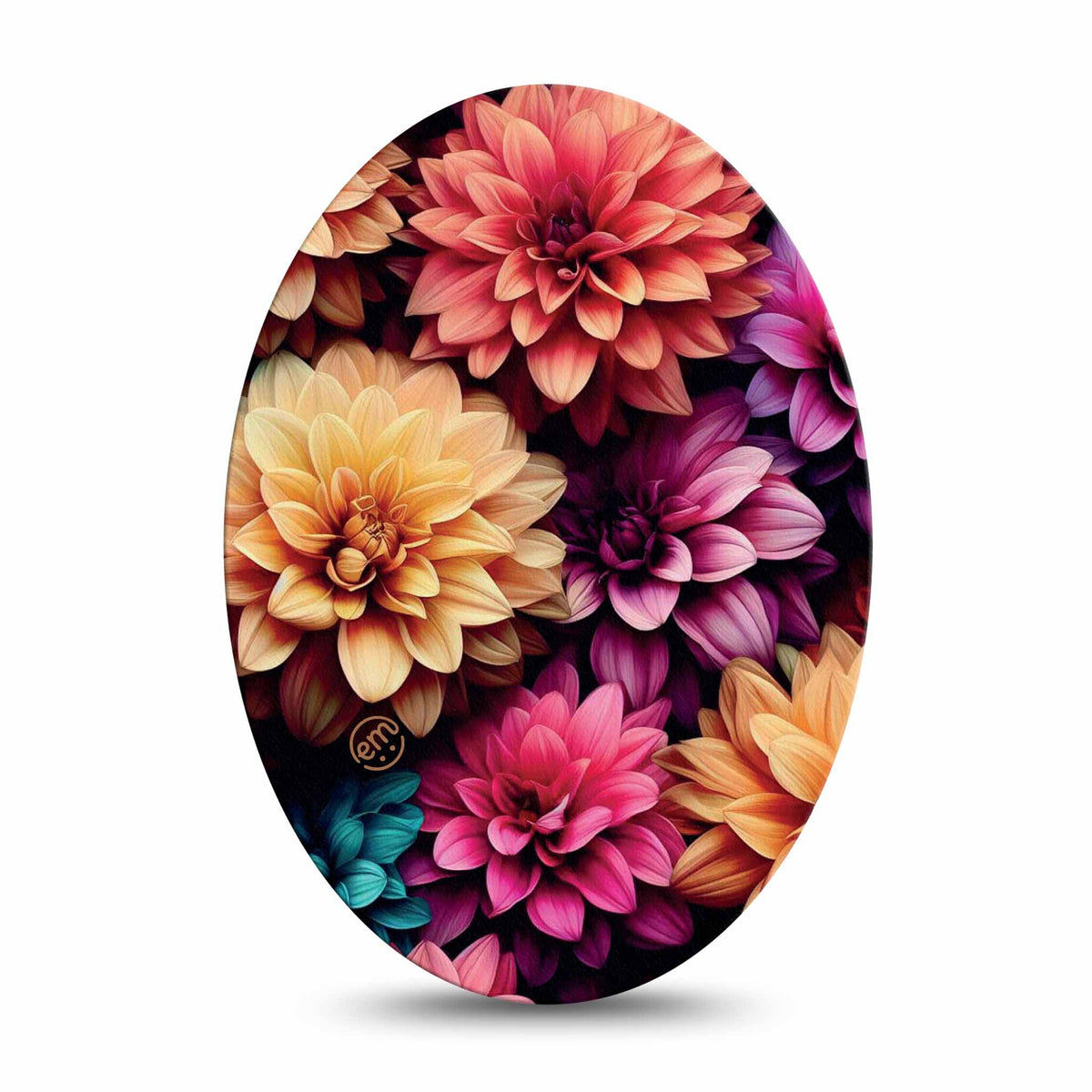ExpressionMed Dahlia Bouquet Adhesive Patch Oval