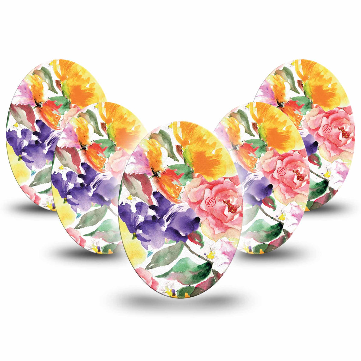 ExpressionMed Floral Art Adhesive Patch Oval