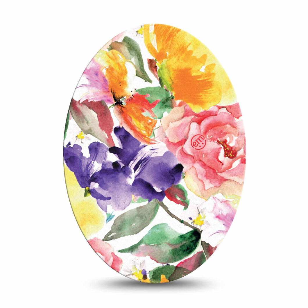 ExpressionMed Floral Art Adhesive Patch Oval