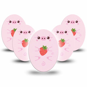 ExpressionMed Strawberry Piglet Adhesive Patch Oval