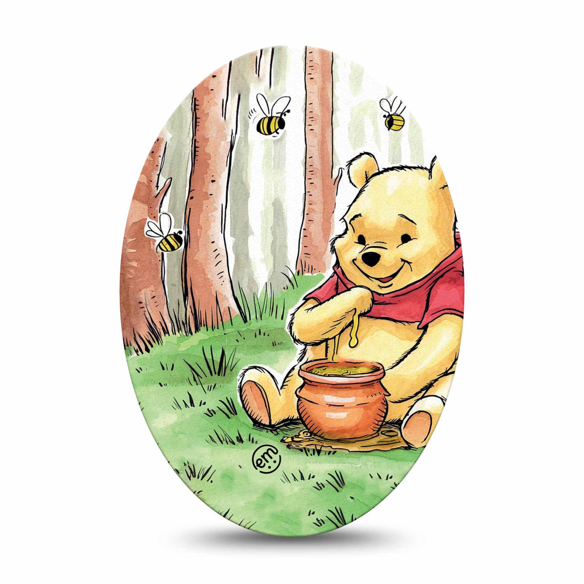ExpressionMed Winnie The Pooh Adhesive Patch Oval