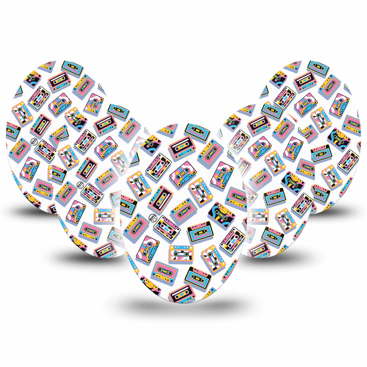 ExpressionMed Vintage Music Tapes Adhesive Patch Oval