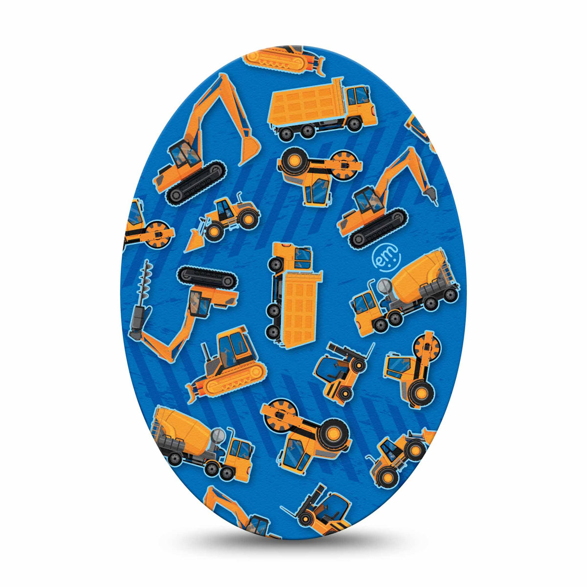 ExpressionMed Construction Trucks Adhesive Patch Oval