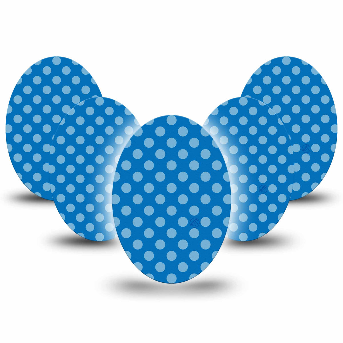 ExpressionMed Blue Polka Dots Adhesive Patch Oval