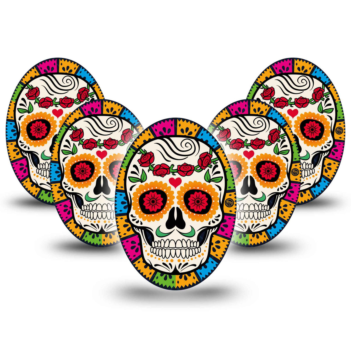 ExpressionMed Dia De Los Muertos Adhesive Patch Oval