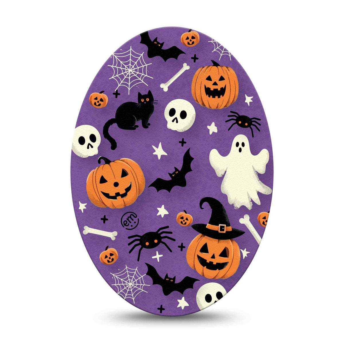 ExpressionMed Happy Halloween Adhesive Patch Oval