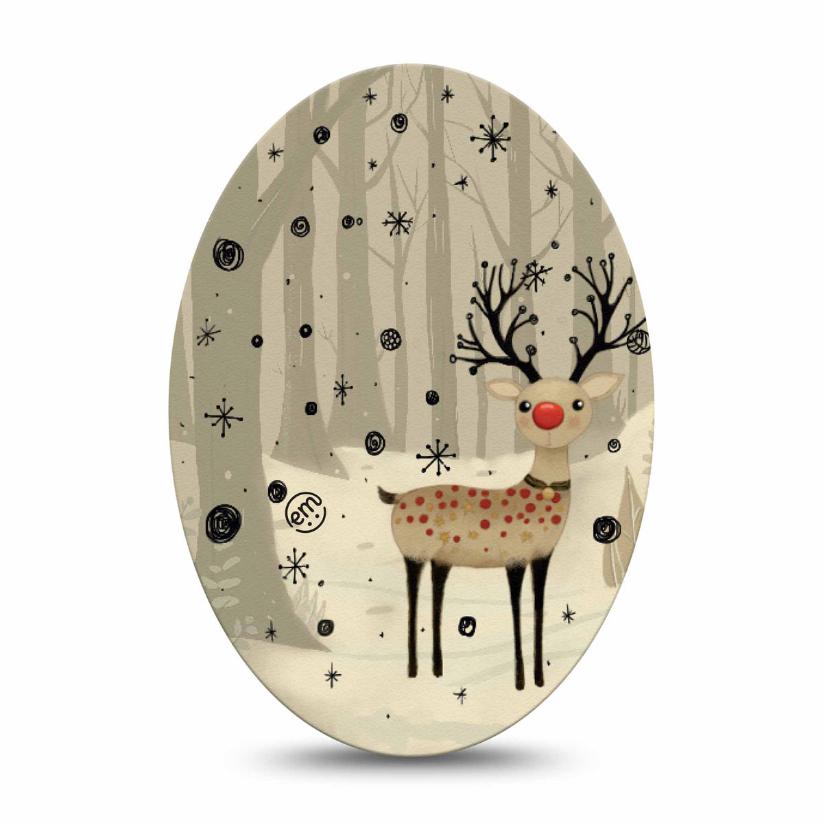ExpressionMed Woodland Reindeer Adhesive Patch Oval