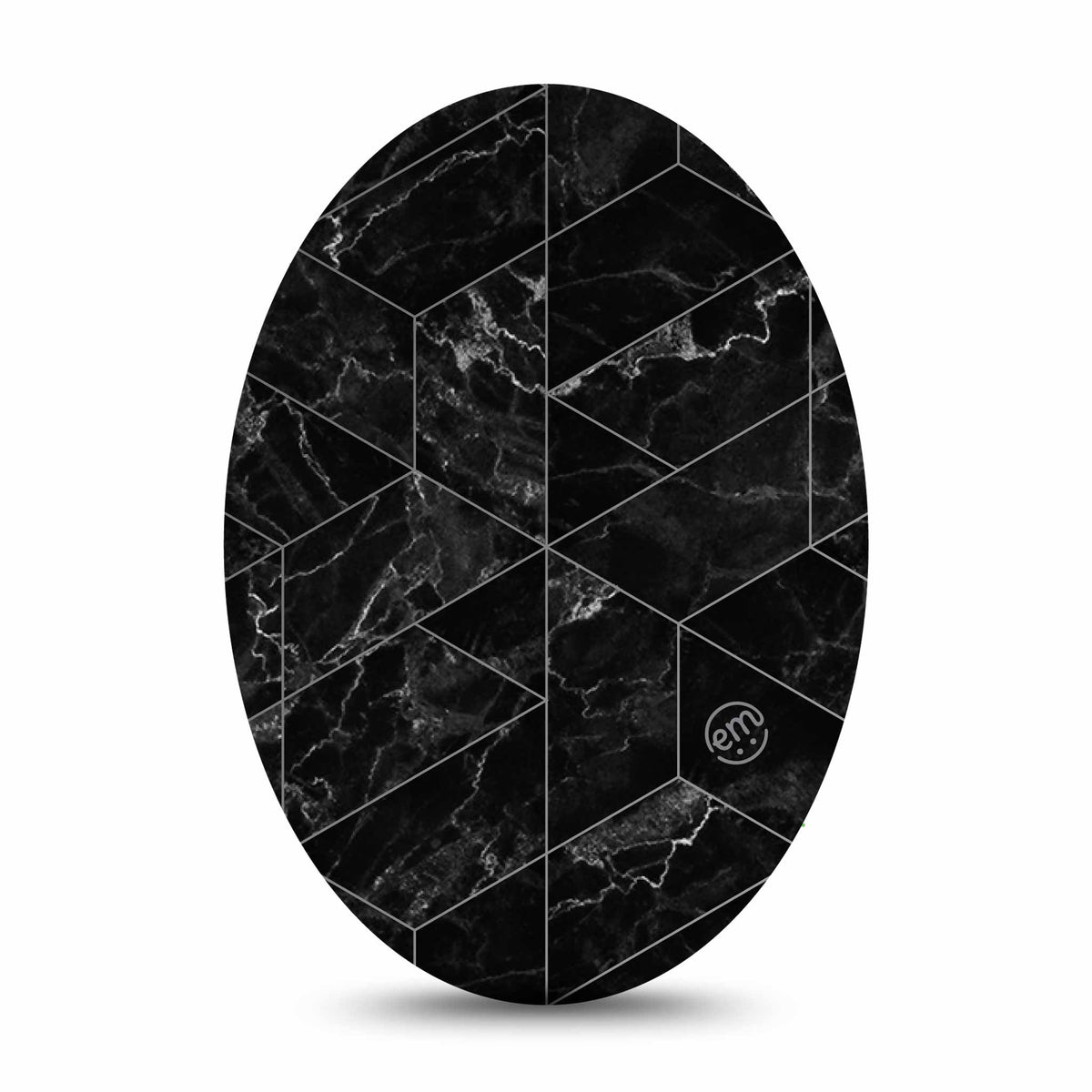 ExpressionMed Black Marble Adhesive Patch Oval