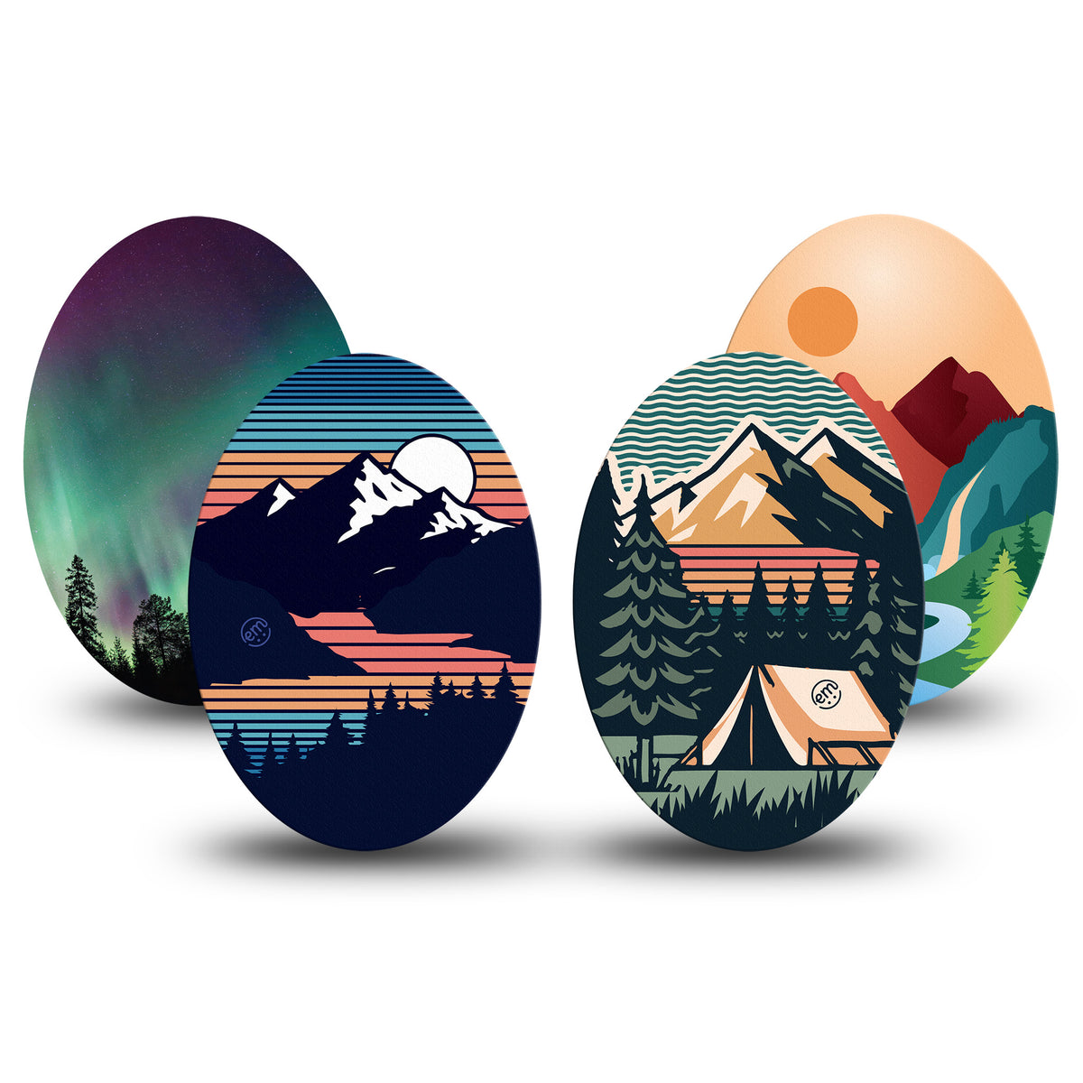 ExpressionMed Tranquil Trails Variety 4 Patch Pack Oval