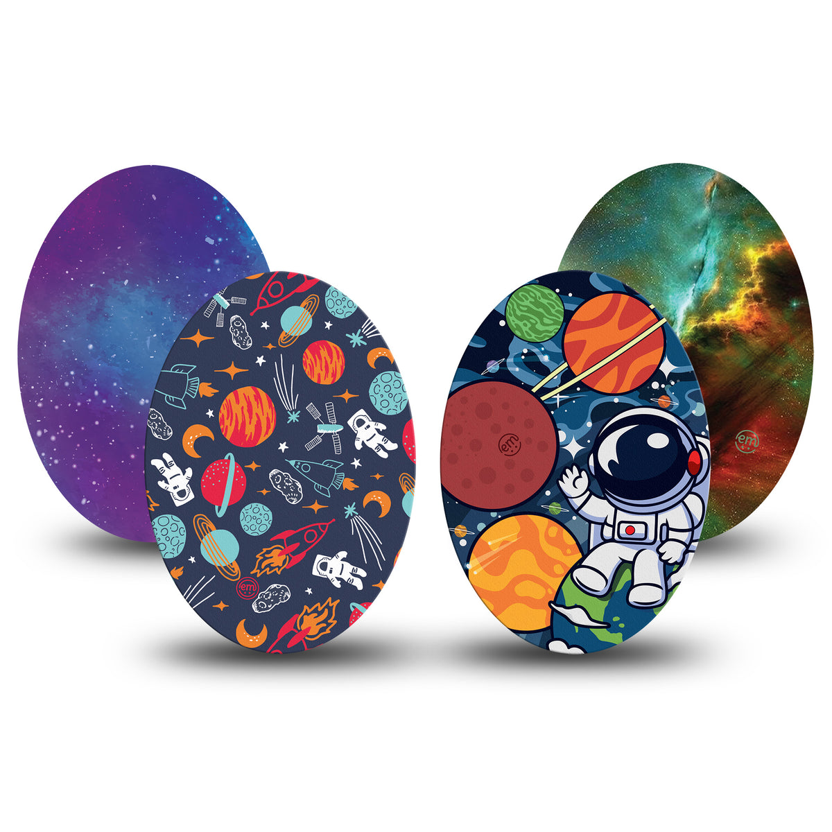 ExpressionMed Space Adventure Variety 4 Patch Pack Oval
