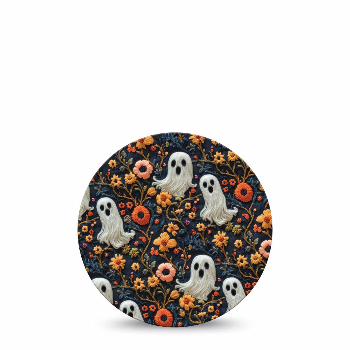 ExpressionMed OverPatch Embroidered Ghost Adhesive Patch Freestyle Libre 2 or 3