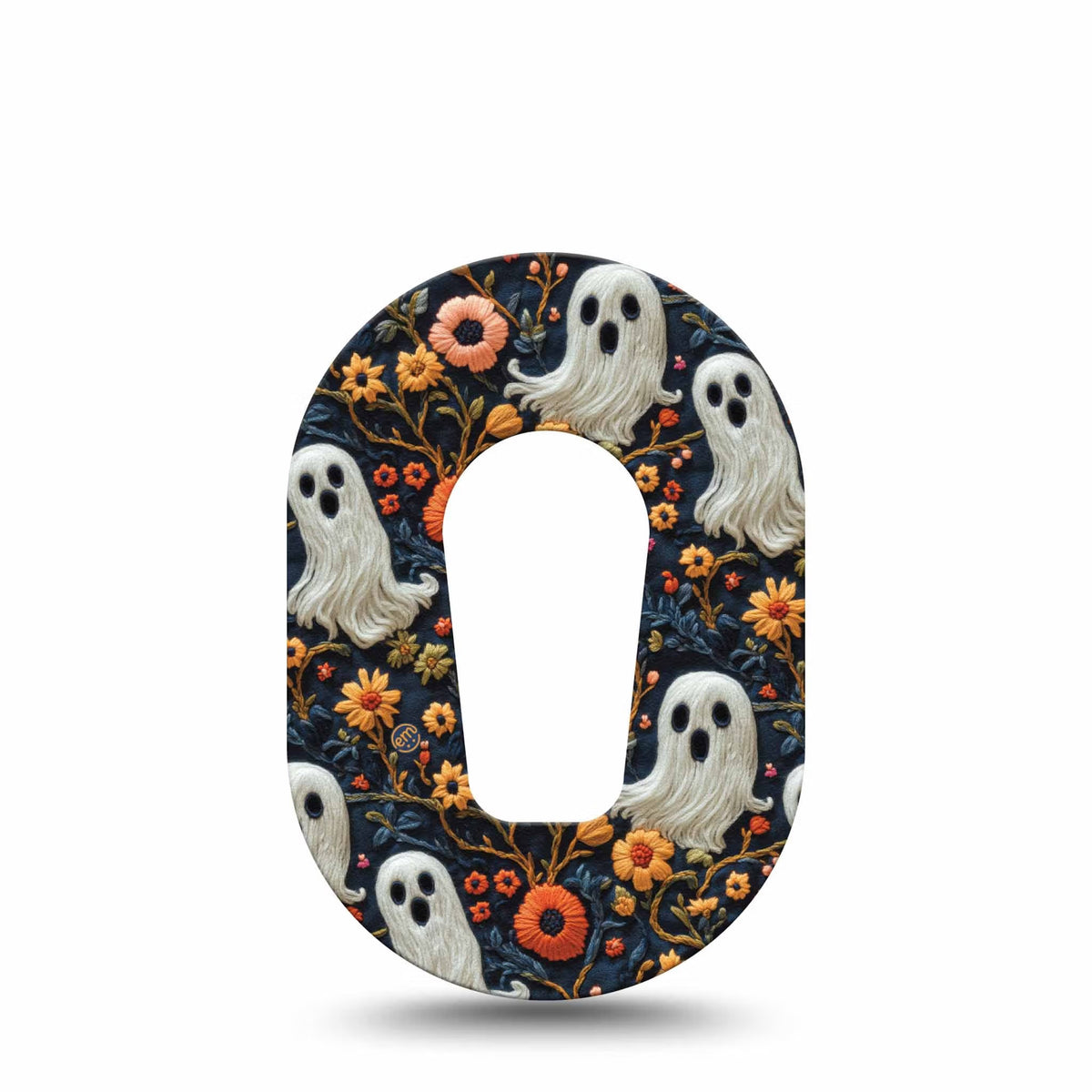 ExpressionMed Mini Embroidered Ghost Adhesive Patch Dexcom G6/One