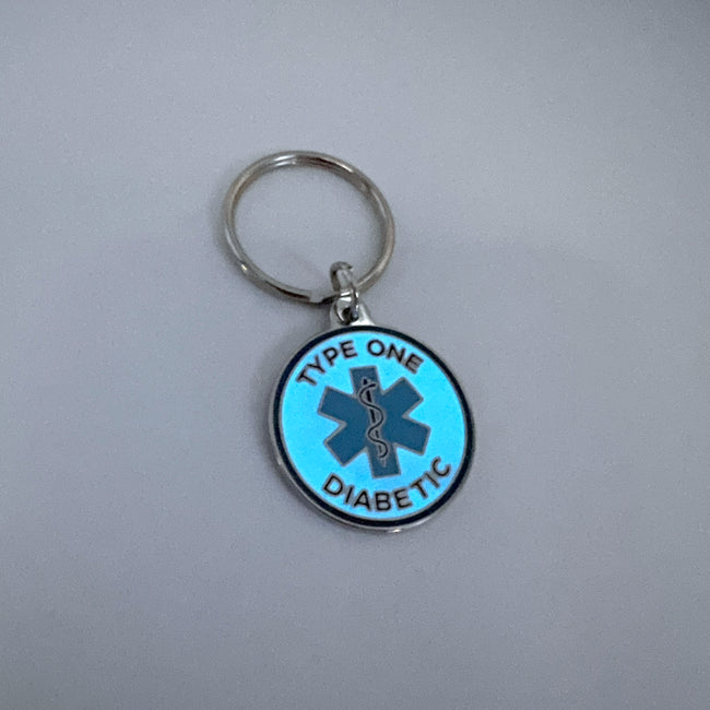 ETC (Type One Diabetic) Blue Medical Alert Keyring