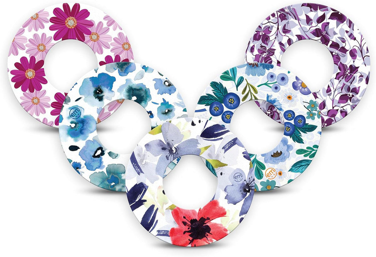 ExpressionMed Freestyle Libre 2 Flower Bomb Variety Patch 5 Pack