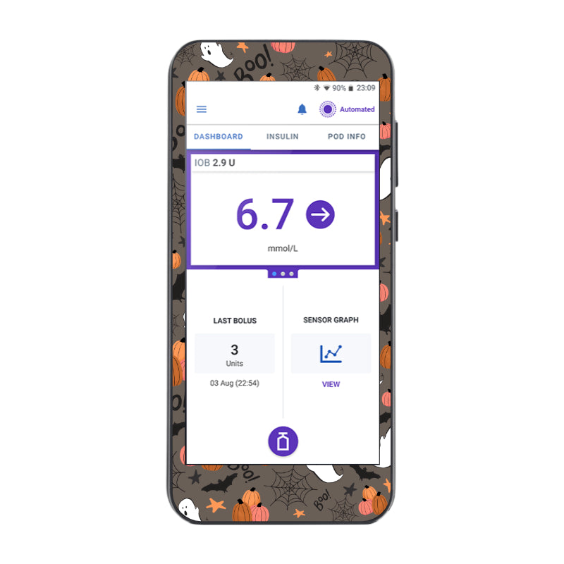 Omnipod 5 Cover Sticker (Fright Night)
