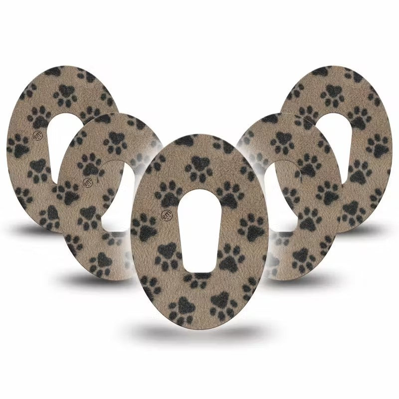 ExpressionMed Fuzzy Pawprints Adhesive Patch Dexcom G6/One