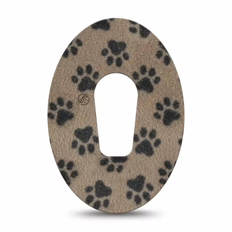 ExpressionMed Fuzzy Pawprints Adhesive Patch Dexcom G6/One