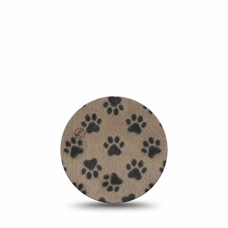 ExpressionMed OverPatch Fuzzy Pawprints Adhesive Patch Freestyle Libre 3