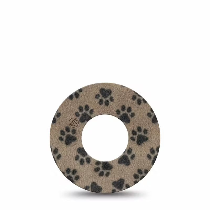 ExpressionMed Fuzzy Pawprints Adhesive Patch Freestyle Libre 2