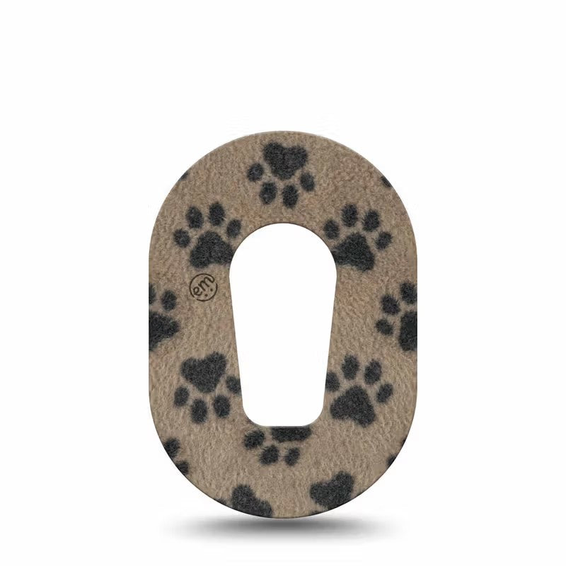 ExpressionMed Mini Fuzzy Pawprints Adhesive Patch Dexcom G6/One