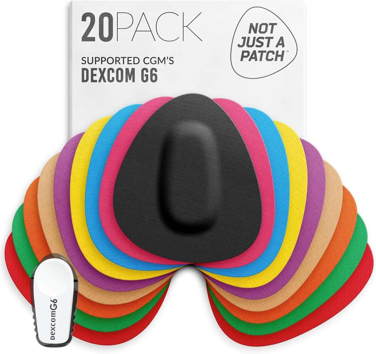 Not Just a Patch - Dexcom G6/One - 20 Pack - Many Colours Available