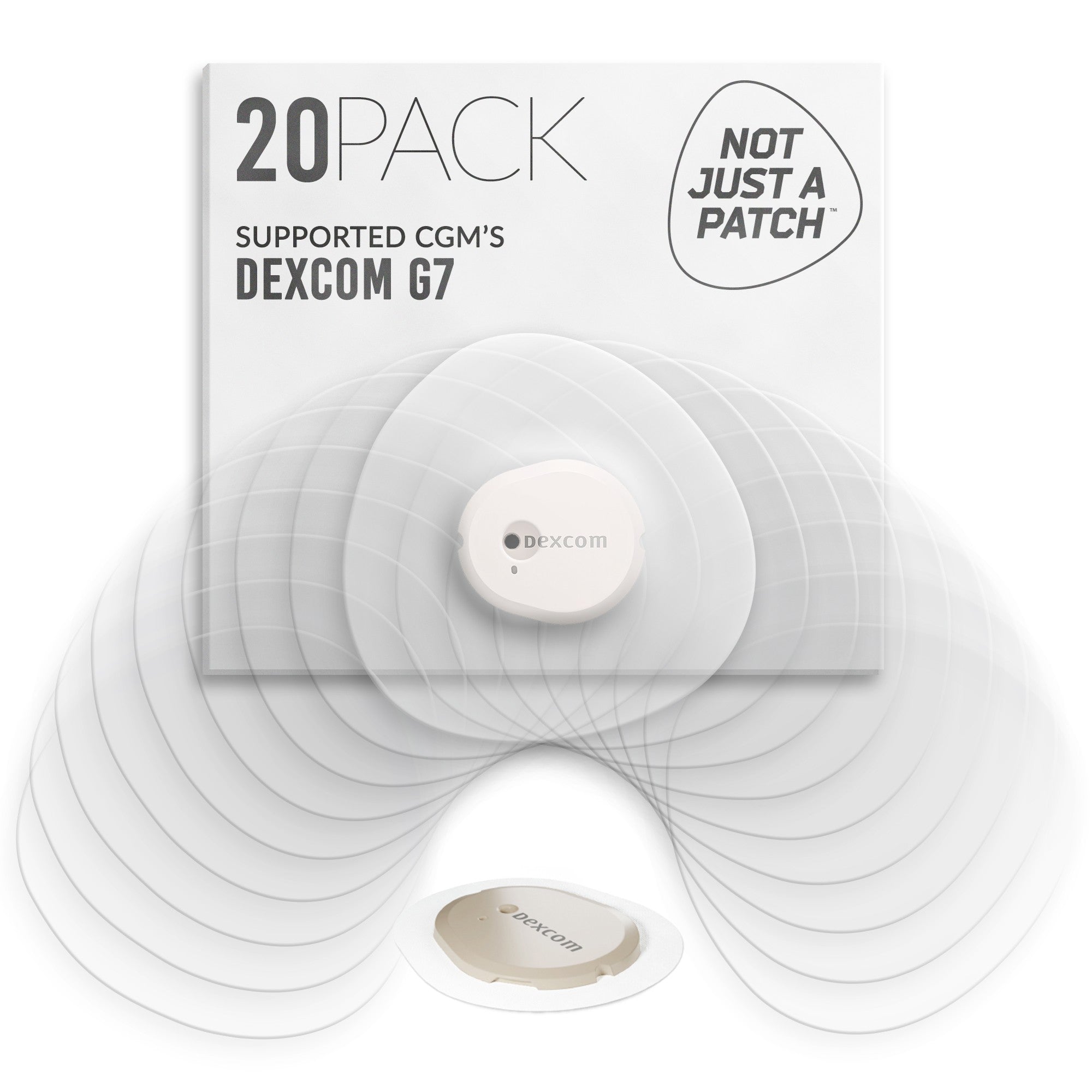 Not Just a Patch Clear - Dexcom G7/Dexcom ONE+ - 20 Pack ...