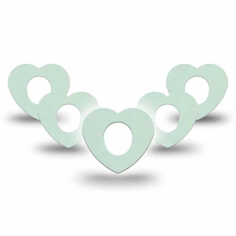 ExpressionMed Mint Green Dexcom G7 Heart Adhesive Patch