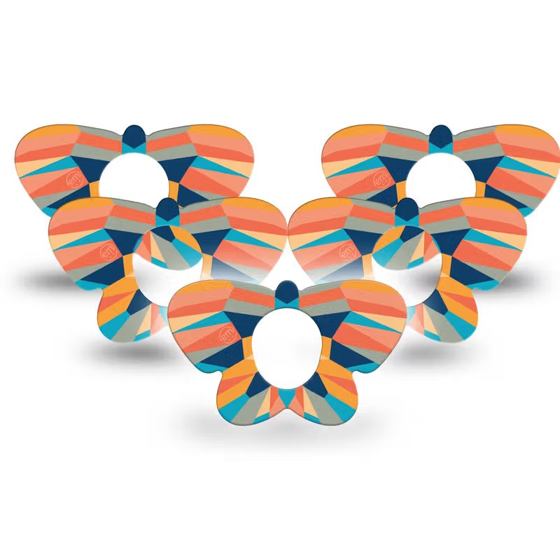 ExpressionMed Geometric Butterfly Shape Dexcom G7 Adhesive Patch