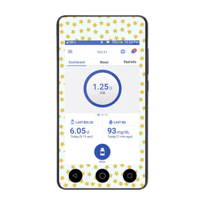 Omnipod DASH Cover (Gold Stars)