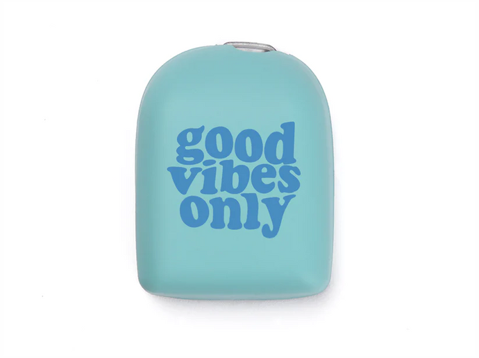 Omni Pod Reusable Cover (Good Vibes Only) Blue