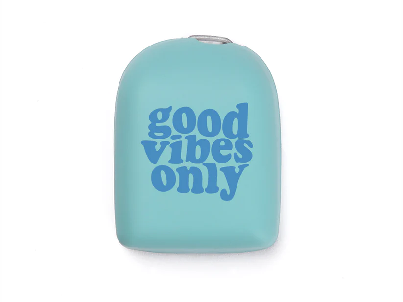 Omni Pod Reusable Cover (Good Vibes Only) Blue
