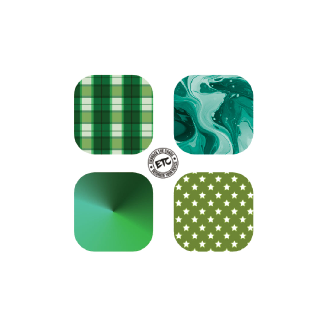 Medtronic Simplera Sensor Sticker (Grounded Greens) 4 pack