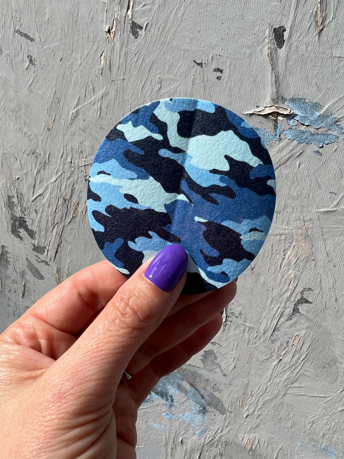 ExpressionMed OverPatch Blue Camo Adhesive Patch Freestyle Libre 2 or 3