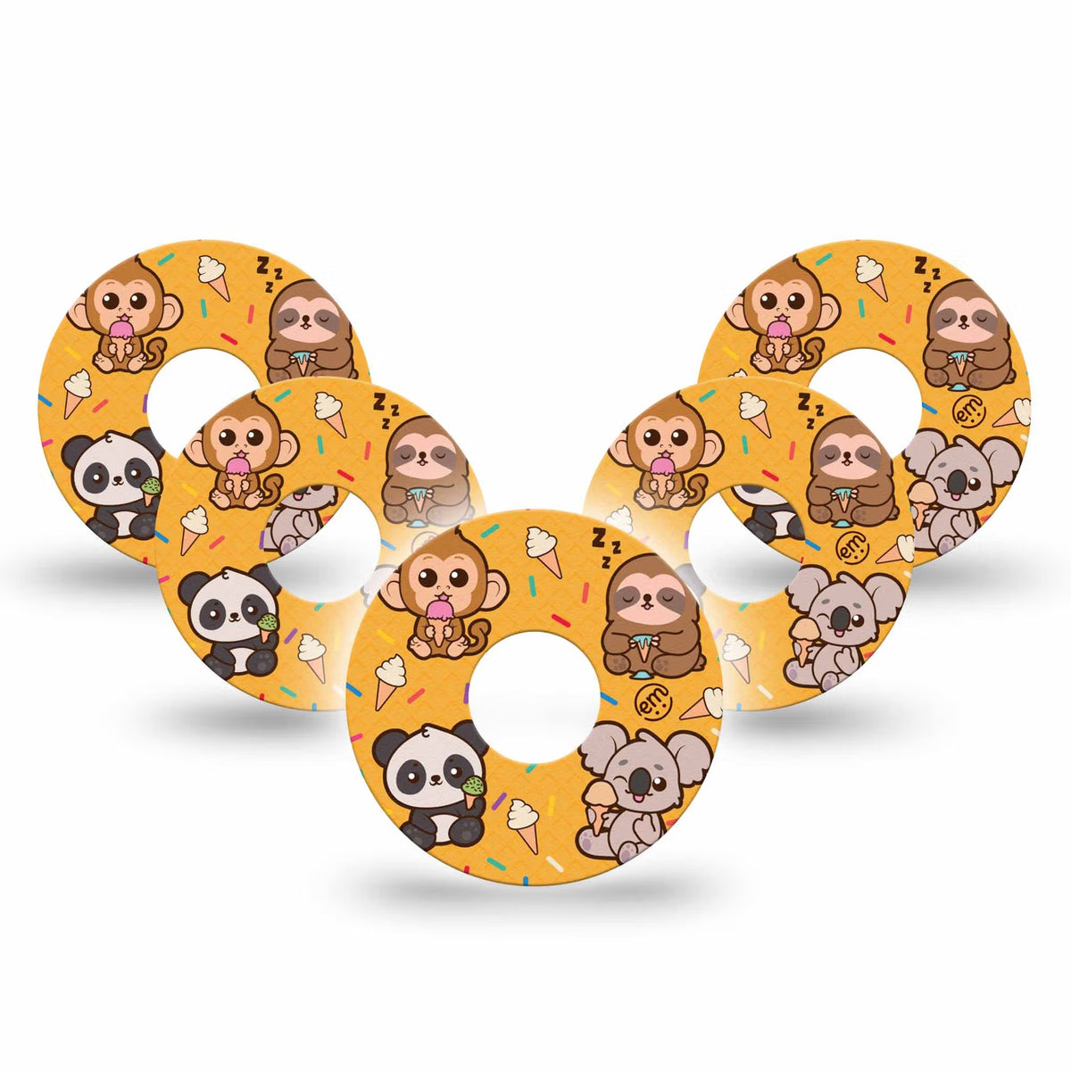 ExpressionMed Ice Cream Buddies Adhesive Patch Freestyle Libre 3