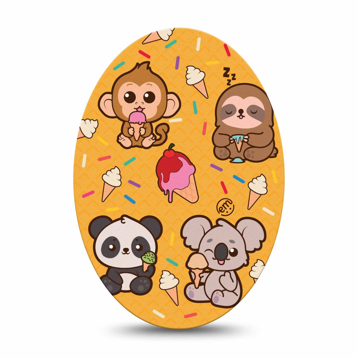 ExpressionMed Ice Cream Buddies Adhesive Patch Oval