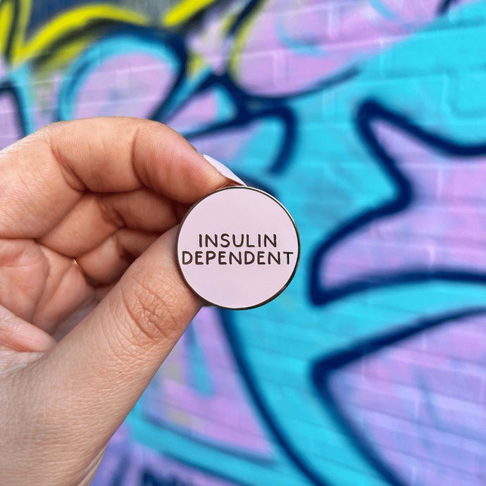 Organising Chaos Insulin Dependent Enamel Pin Pink