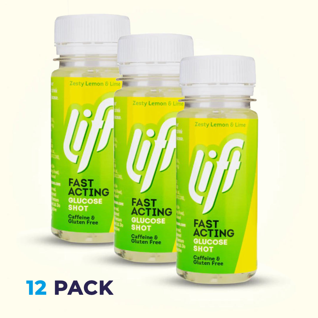 Box of 12 x Lift Zesty Lemon &amp; Lime Glucose Shots 60ml