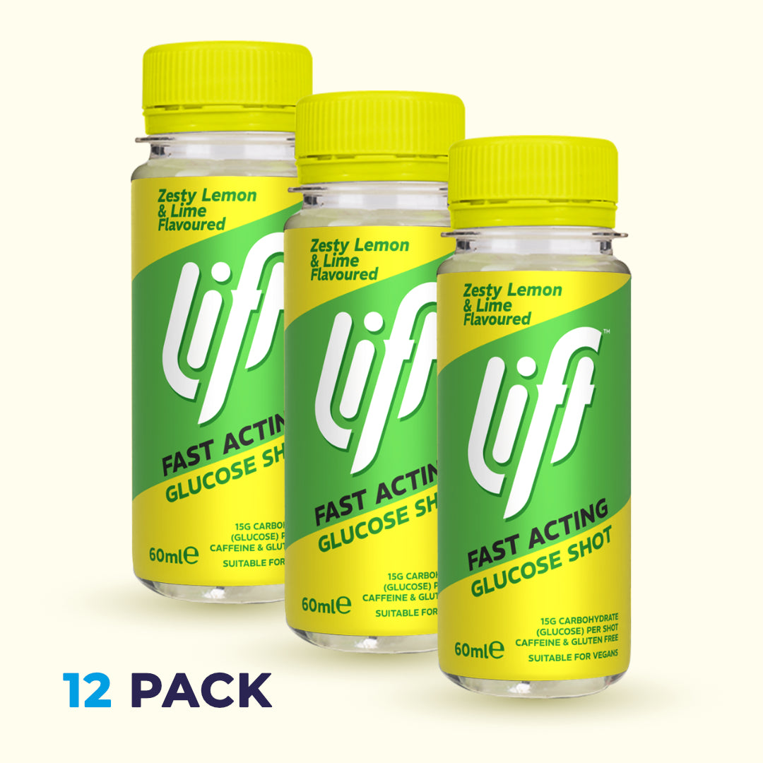 Box of 12 x Lift Zesty Lemon & Lime Glucose Shots 60ml