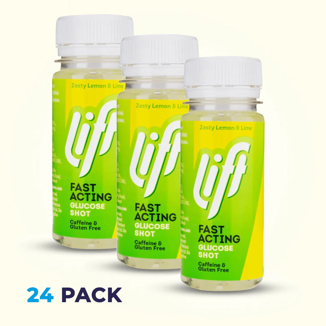 Box of 24 x Lift Zesty Lemon &amp; Lime Glucose Shots 60ml