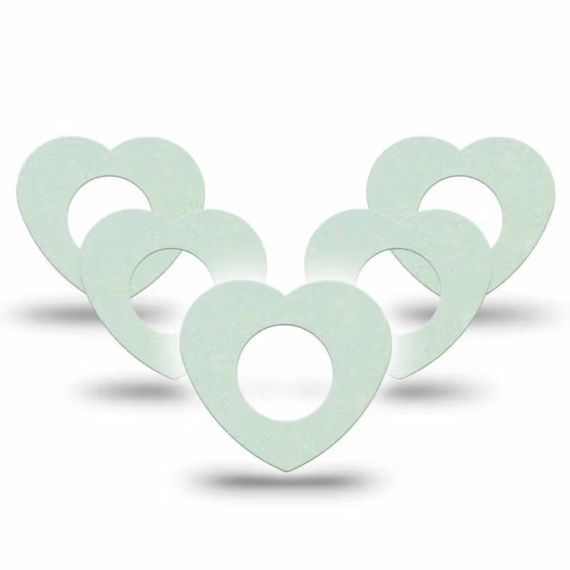 ExpressionMed Mint Green Heart Shaped Adhesive Patch Freestyle Libre 2