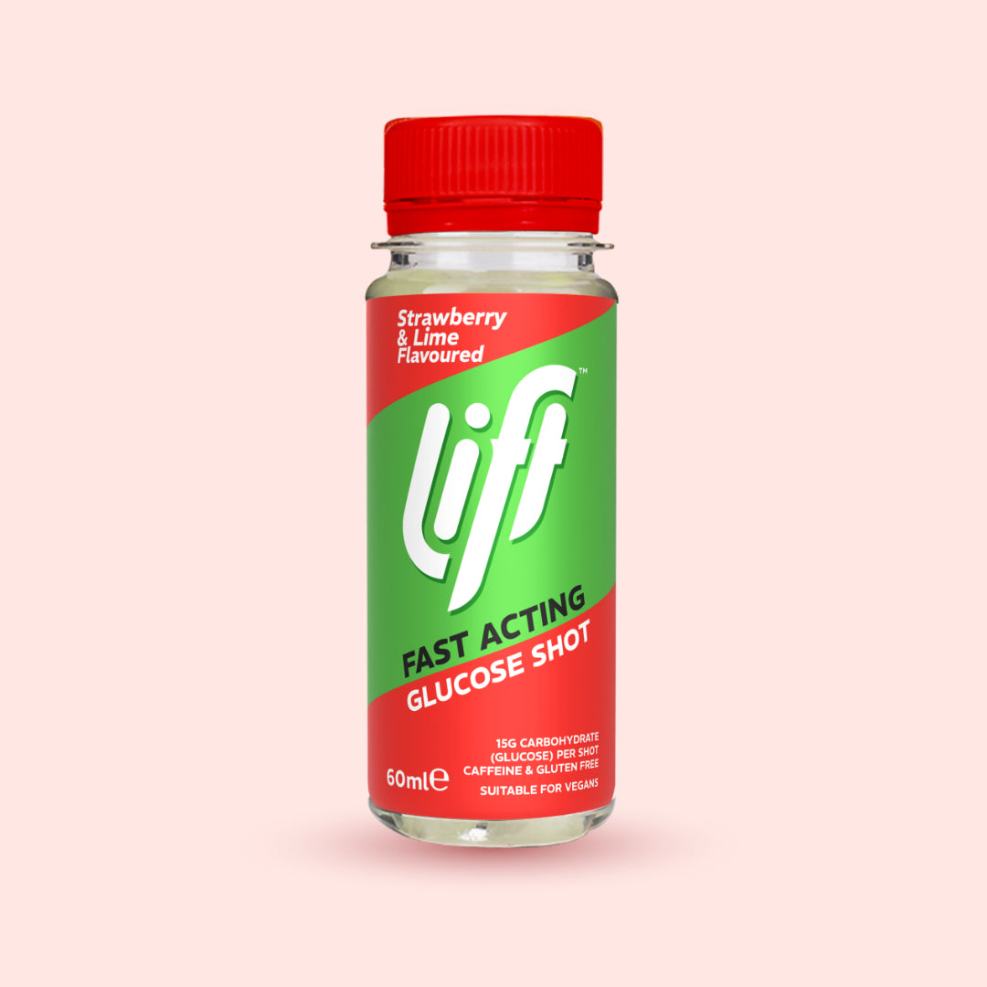 Box of 12 x Lift Strawberry & Lime Glucose Shots 60ml