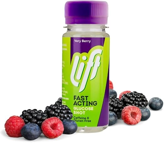 Box of 12 x Lift Very Berry Glucose Shots 60ml