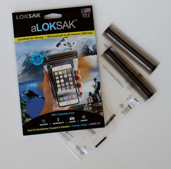 Loksak Waterproof Bag - Pack of 2 - 4" x 7"