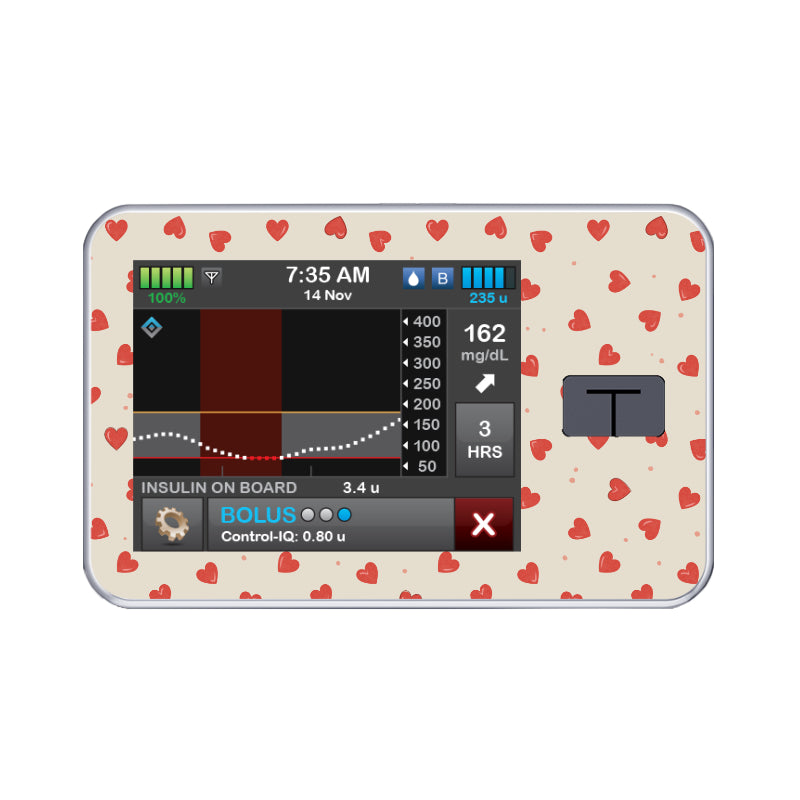 T:slim Cover Sticker (Lovehearts)