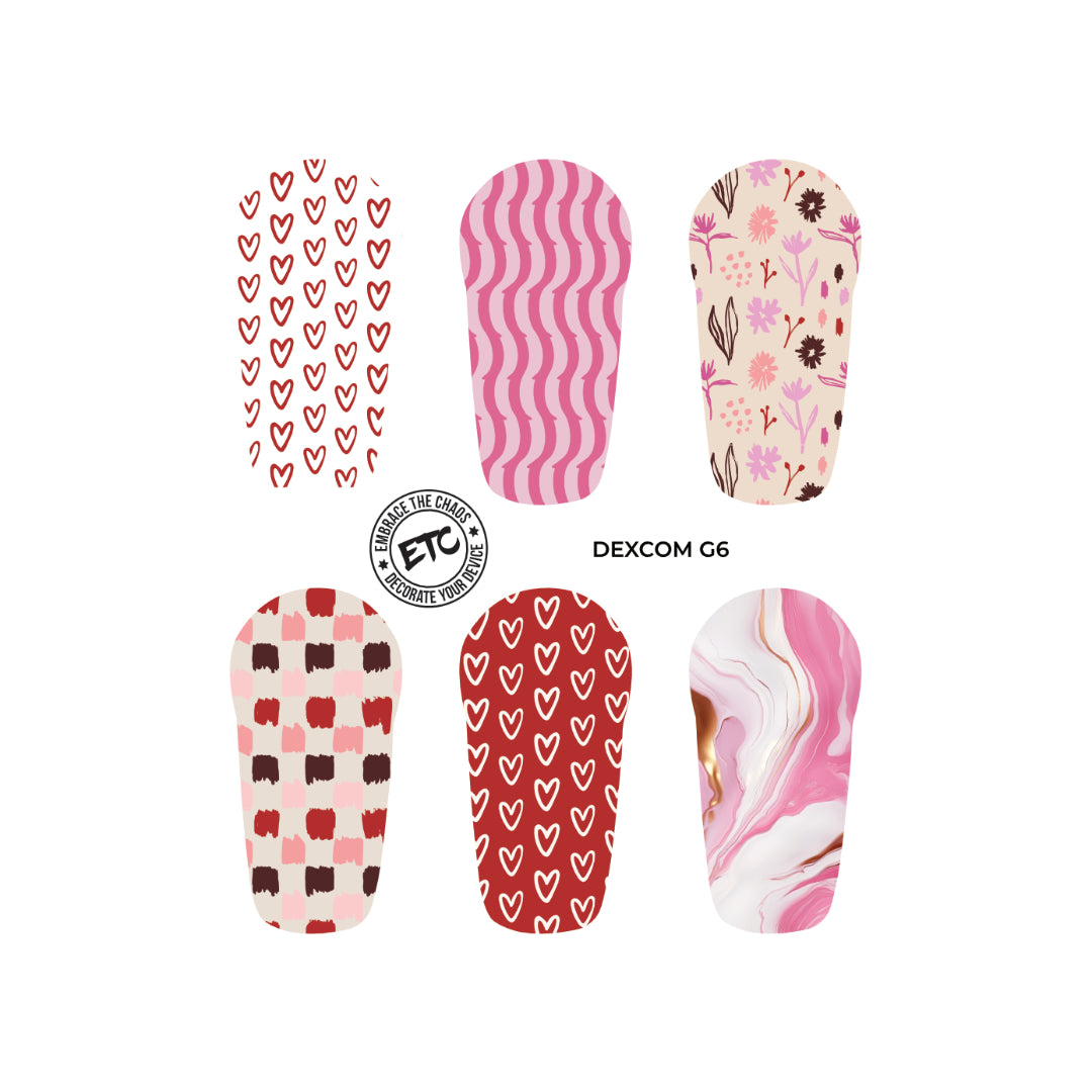 Dexcom G6/One Sensor Stickers (Love Season) 6 pack - Diabeticsupply.co.uk